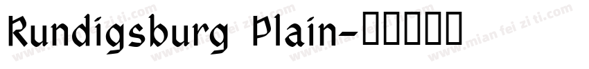 Rundigsburg Plain字体转换